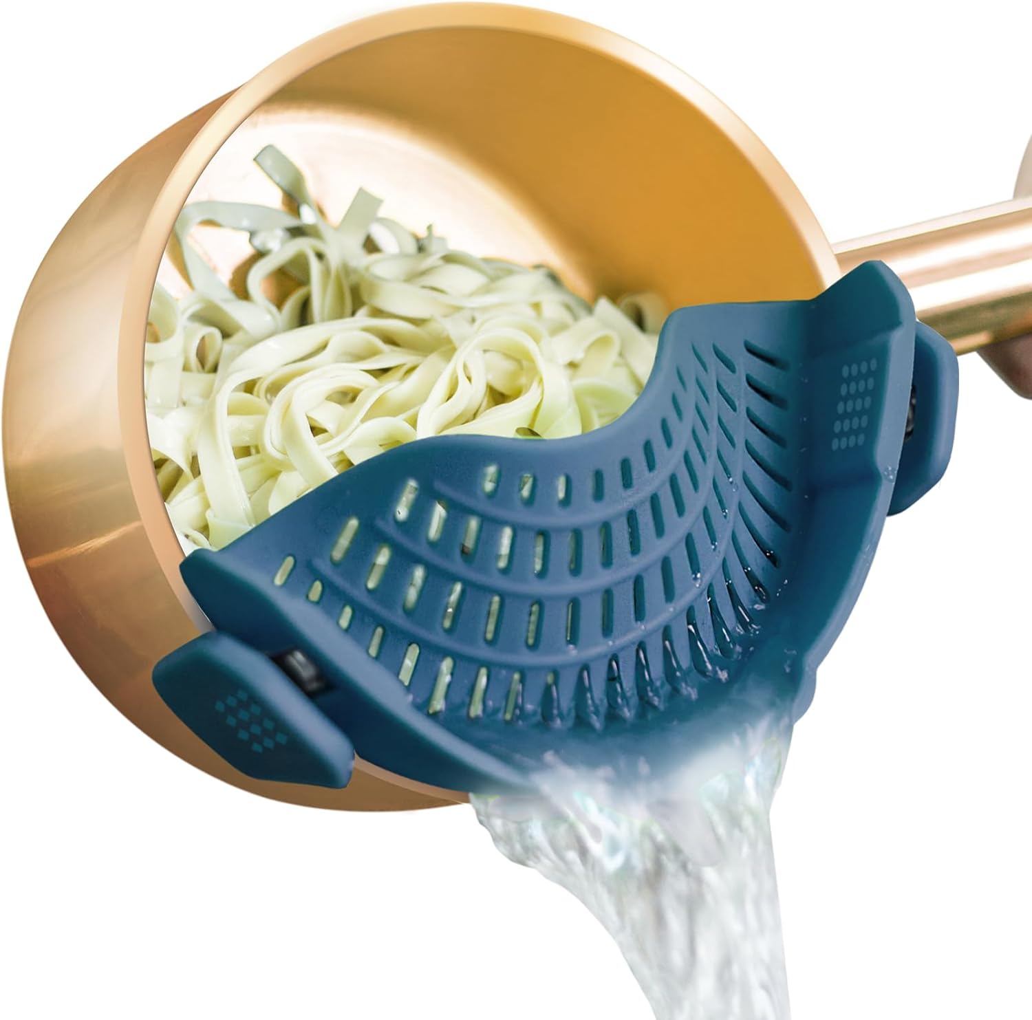 Clip On Silicone Strainer, Pasta Strainer, Clip on Food Strainer, Kitchen Strainer Clip On Silicone Strainer, Pasta Strainer, Clip on Food Strainer, Kitchen Strainer